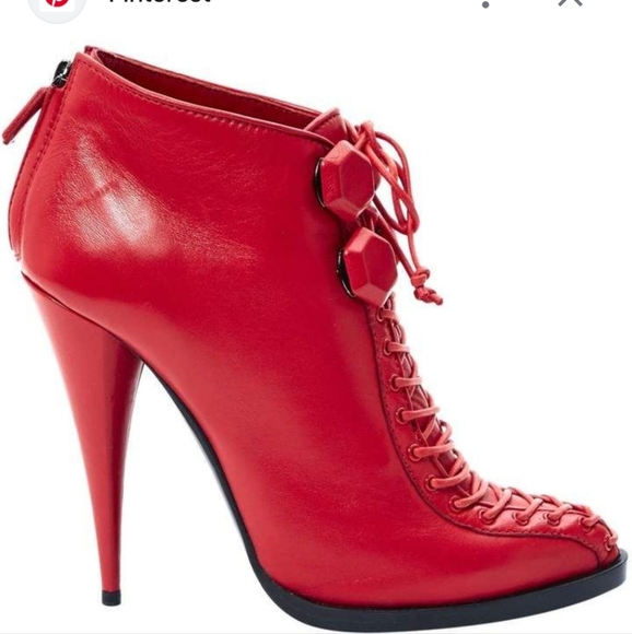 Givenchy red ankle boots Stiletto heel - Picture 3 of 11